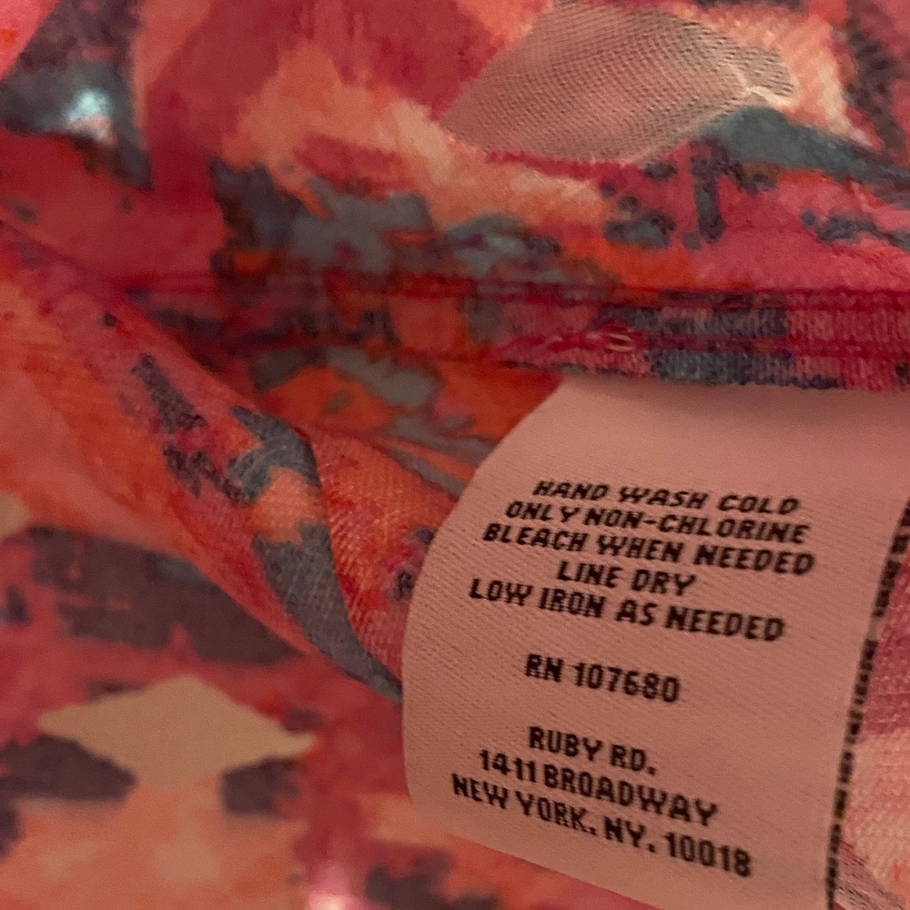 Ruby Rd. Pink and Blue Abstract Jacket - Picture 5 of 6